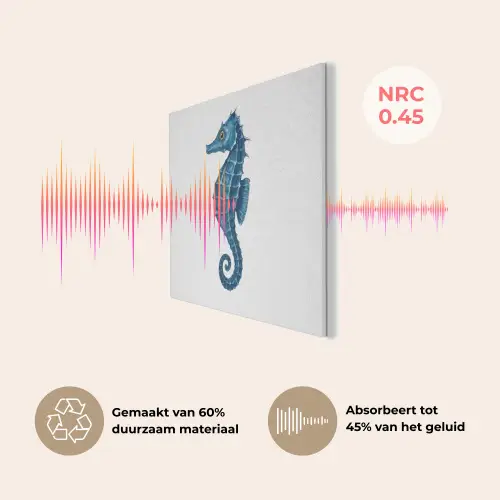 Zeepaardje - Staart - Blauw PET vilt klein -USP_NL