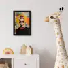 Vrouw - Bril - Strik - Retro fotolijst zwart zonder passe partout klein -usfeer4_kinderkamer