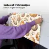 Paaseieren - Bruin - Bloemen Inductie beschemer met haakjes klein -ky-ophangen-nl