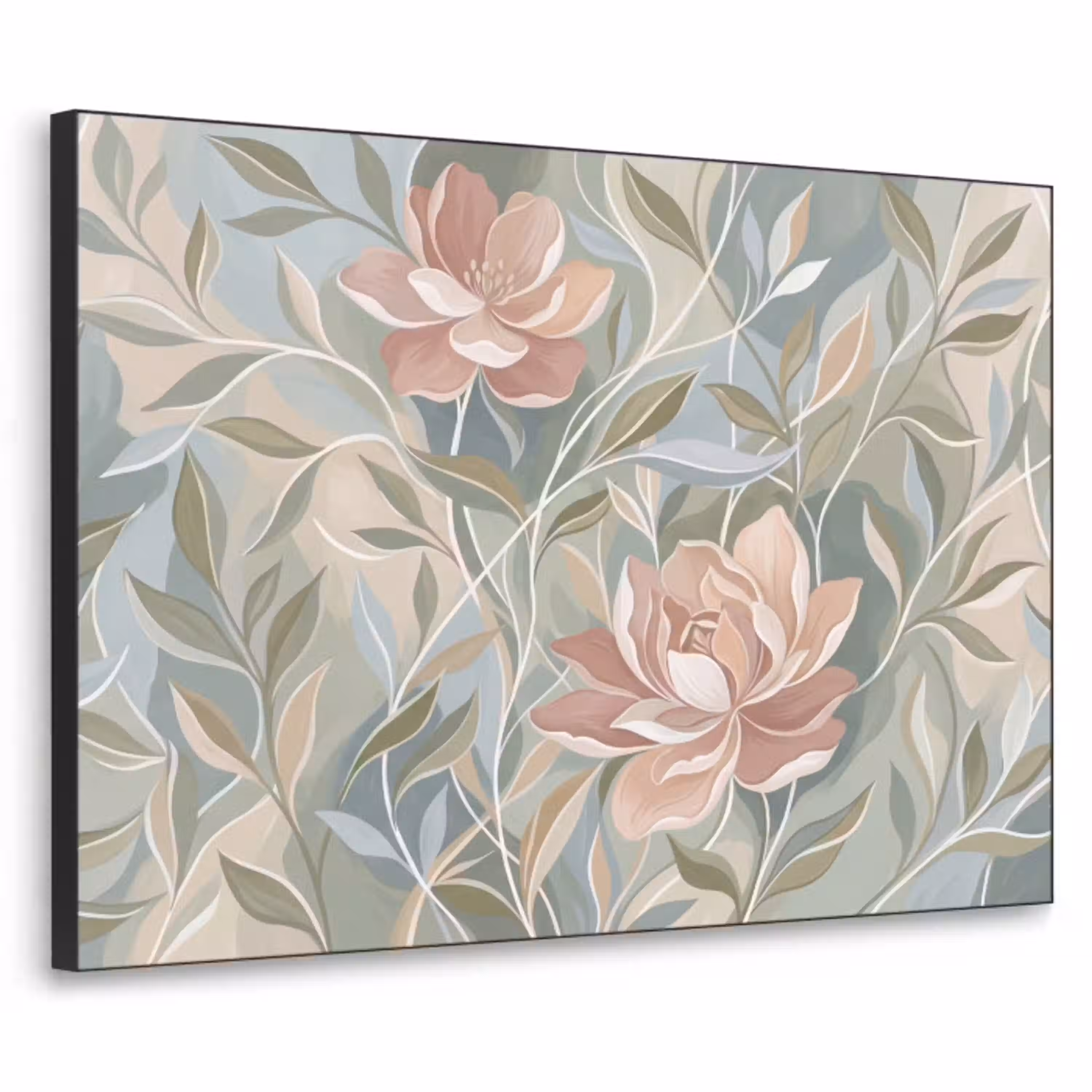 Elegant - Romantiek - Roze Textielframe zwart klein -3d