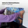 Grachten Amsterdam - Huizen - Stad - Kleurrijk Inductie beschemer met haakjes klein -ky-ophangen-de