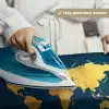 Wereldkaart - Goud - Donkerblauw Wandkleed katoen klein -sfeer9