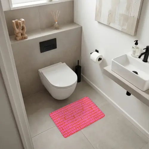 Organisch - Raster - Roze WCmat klein 1009 -sfeer1