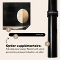 Maan - Cirkel - Goud Inductie beschermer vinyl 3mm middel -zzzzzzz-induclip_FR