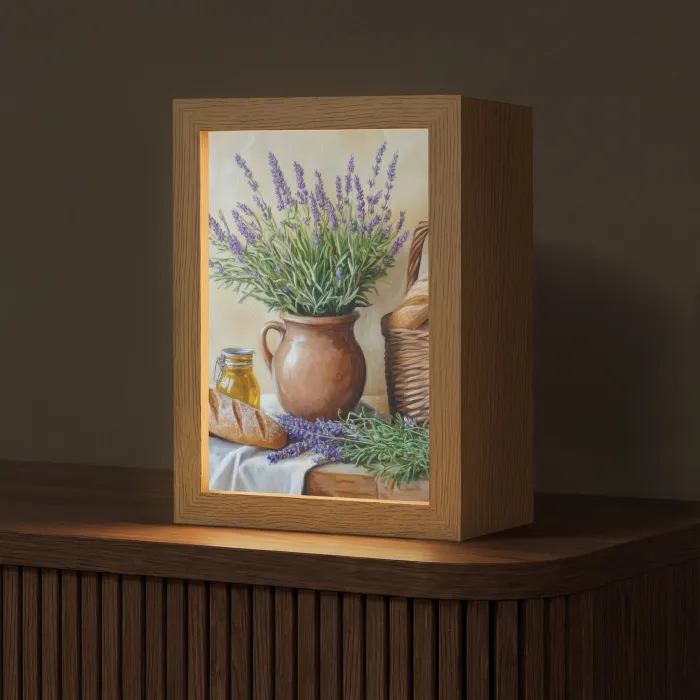 Lavendel - Brood - Stilleven Light Box met kabel (Tafellamp) klein -z3d_website