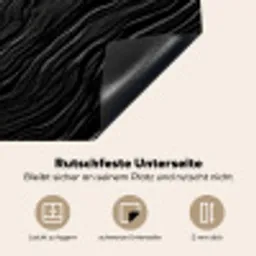 Zwart - Abstract - Hout Inductie beschermer vinyl 3mm middel -tsfeer4_DE