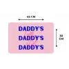 Daddy's - Blauw - Blokletters Placemat vinyl groot -specs
