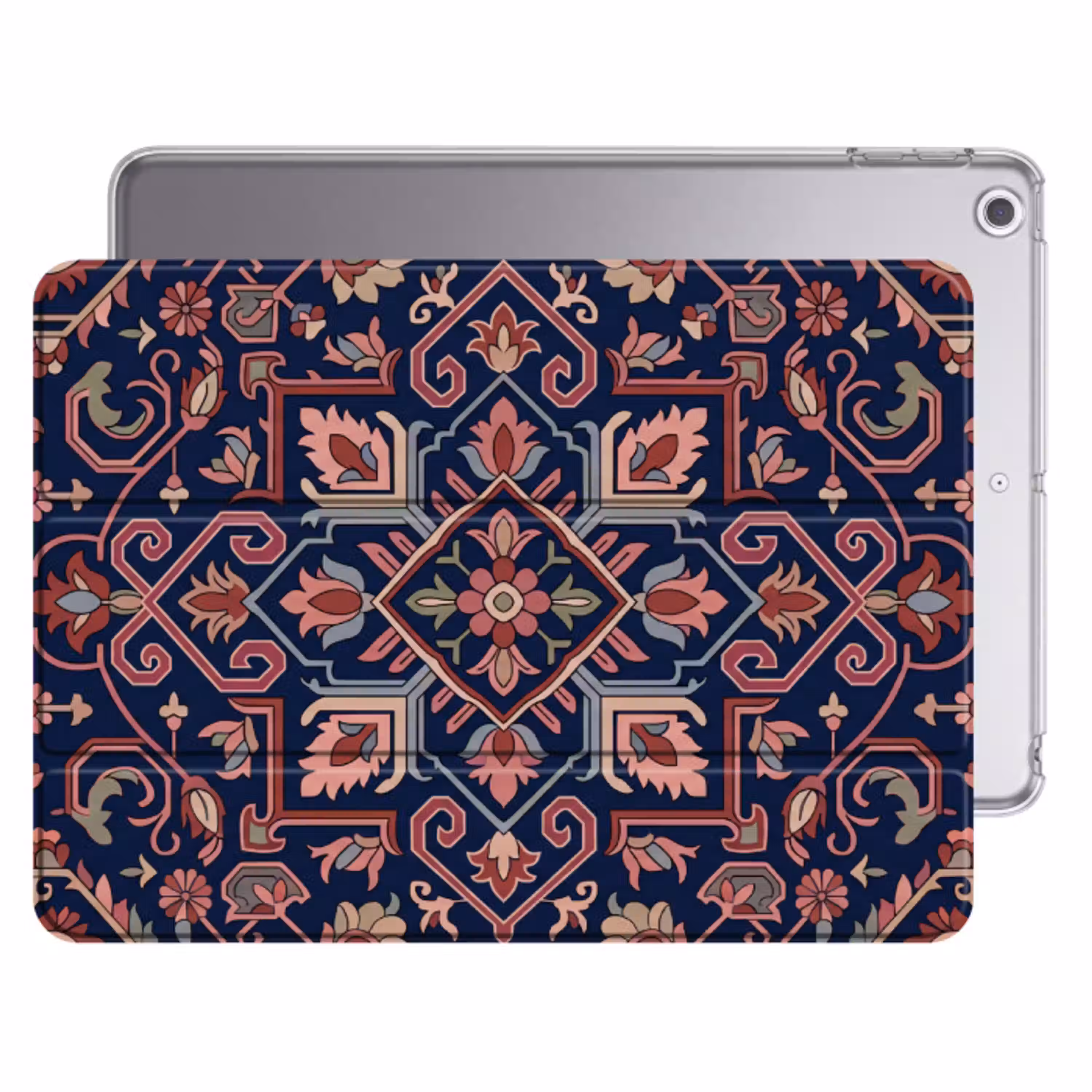 Patroon - Oosters - Floraal - Blauw - Klassiek Apple iPad 2017 middel -threedimensional_3d_global