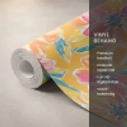 Textuur - Bloemen - Kleurrijk Behang Vinyl klein 1060 -USP_closeupNL