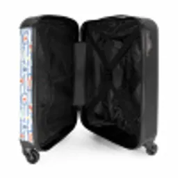 Gestreepte zomer print kleurrijk NBS - Handbagage koffer - Volwassenen Unisex middel -binnenkant