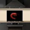Garnaal - Rood - Dieren keuken achterwand spatscherm klein -sfeer1