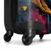 Kleurrijke vos met jas in graffiti stijl NBS - Handbagage koffer - Kinderen Unisex middel -wiel