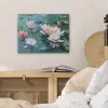 Waterlelies - Bloemen - Roze - Water PET vilt klein -sfeer3