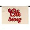 Oh honey - Rood - Schaduw Wandkleed katoen klein -zz3d