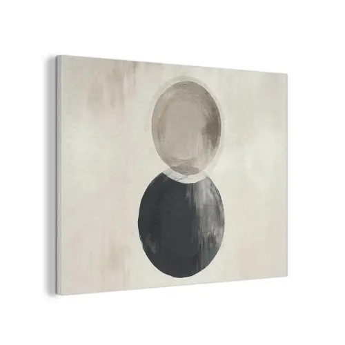 Cirkels - Vorm - Beige - Abstract PET vilt klein -3d