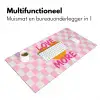 Valentijn - Love - Roze - Oranje Muismat XXL klein -sfeer4