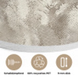 Slang - Textuur - Zand Akoestische PET Vilt - Rond klein 838 -closeup_DE