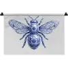 Bij - Modern - Delfts - Blauw Wandkleed katoen klein -zz3d