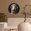 Schaap - Wol - Kok Wandcirkel plexiglas klein -sfeer1