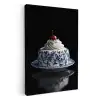 Taart - Slagroom - Kers - Bord - Delfts blauw KitchenYeah - Keuken - Canvas klein -3d