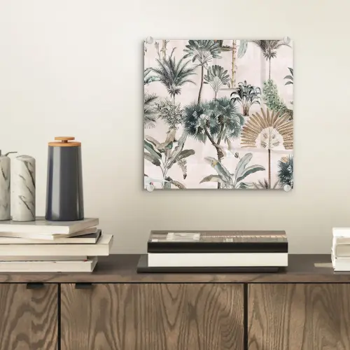 Inductie afdekplaat - Vintage - Jungle - Dieren - Natuur - Inductie beschermer plexiglas 5mm klein -sfeer1