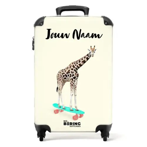 Gierende giraffe NBS - Handbagage koffer - Kinderen Unisex middel -productfoto_recht