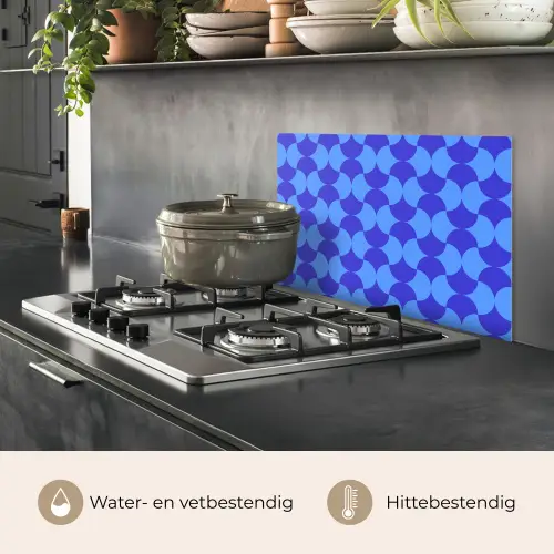 Blauw - Maanvlakken - Patroon keuken achterwand spatscherm klein 900 -usp_NL