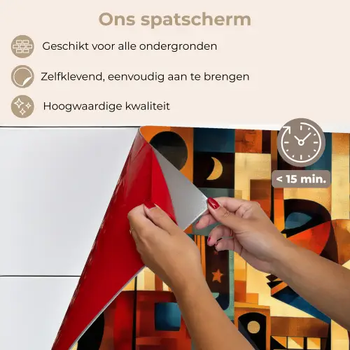 Figuren - Abstract - Symbolen keuken achterwand spatscherm klein -spatscherm_NL
