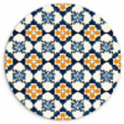 Klassiek - Geometrisch - Blauw Wandcirkel kunststof plaat 5mm dik klein 188 -3d