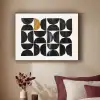 Modern - Halve cirkel - Goud - Zwart Textielframe zwart klein -sfeer1