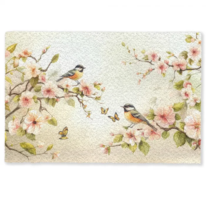 Takken - Bloemen - Vogeltjes - Roze Deurmat klein -zkaufland3d