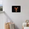 Kreeft - Oranje - Zwart - Modern tuinposter los doek klein -sfeer8