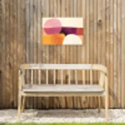 Vormen - Abstract - Kleurrijk Tuinposter op houten frame 2 cm dik klein -sfeer4