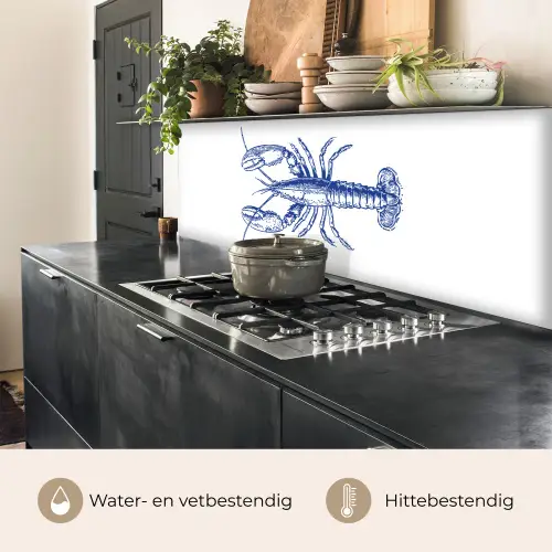 Blauw - Kreeft - Wit keuken achterwand 2 middel -usp_NL