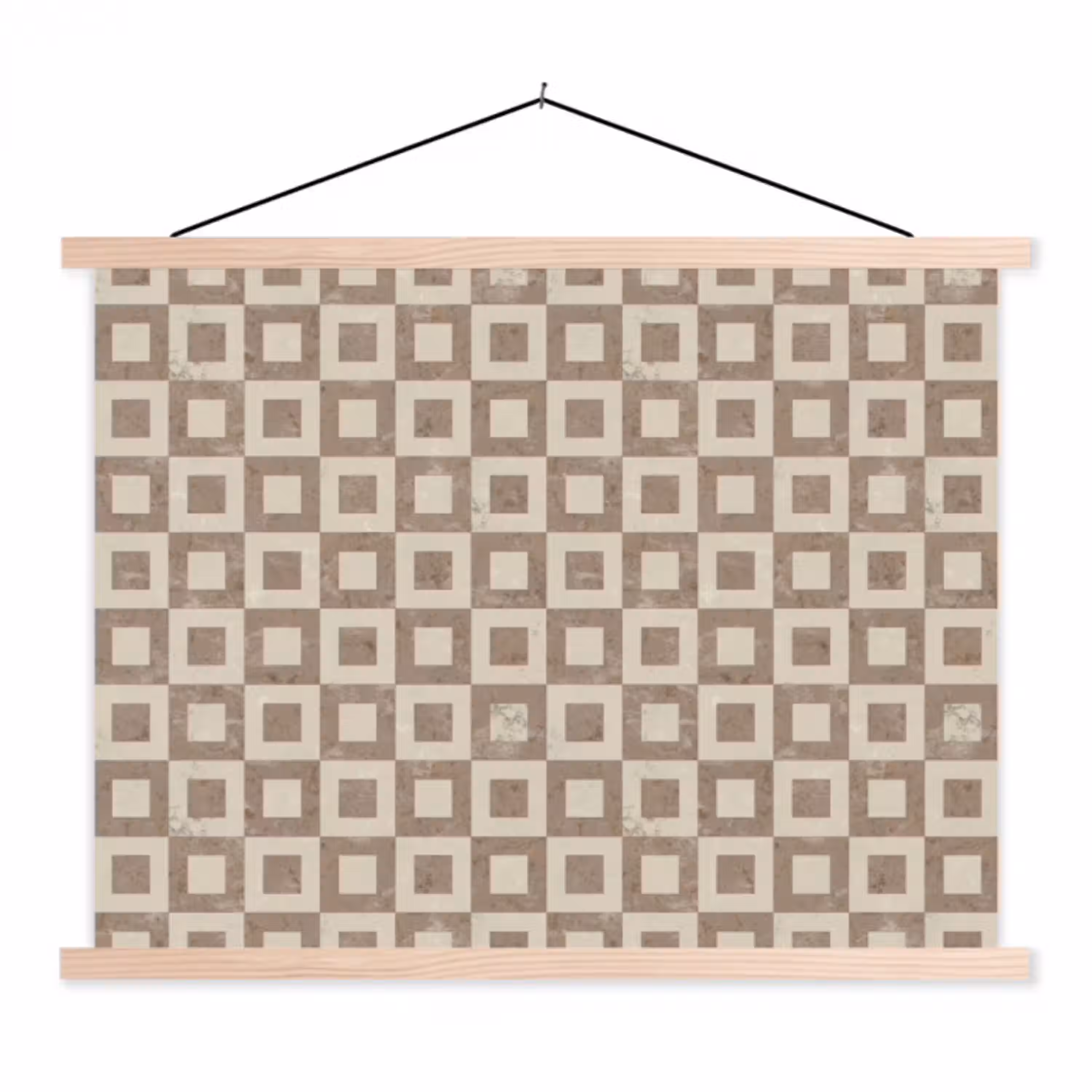 Patroon - Marmer - Beige textielposter latten blank klein 122 -3d