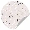 Terrazzo -  Patroon - Zacht - Zwart - Wit Wandcirkel behangsticker klein 186 -3d