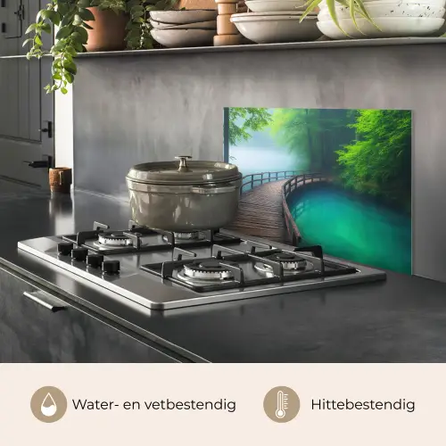 Brug - Water - Rivier - Bos keuken achterwand spatscherm klein -usp_NL