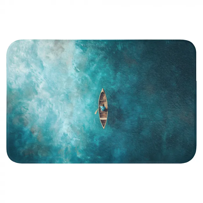 Bootje - Water - Blauw WCmat klein -3d