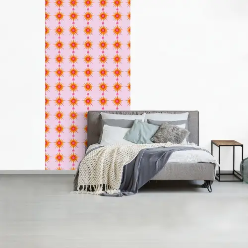 Zon - Motief - Roze fotobehang vinyl groot 64 -slaapkamer