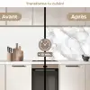 Wit - Marmer - Bruin keuken achterwand 2 middel 871 -voor-na2_FR