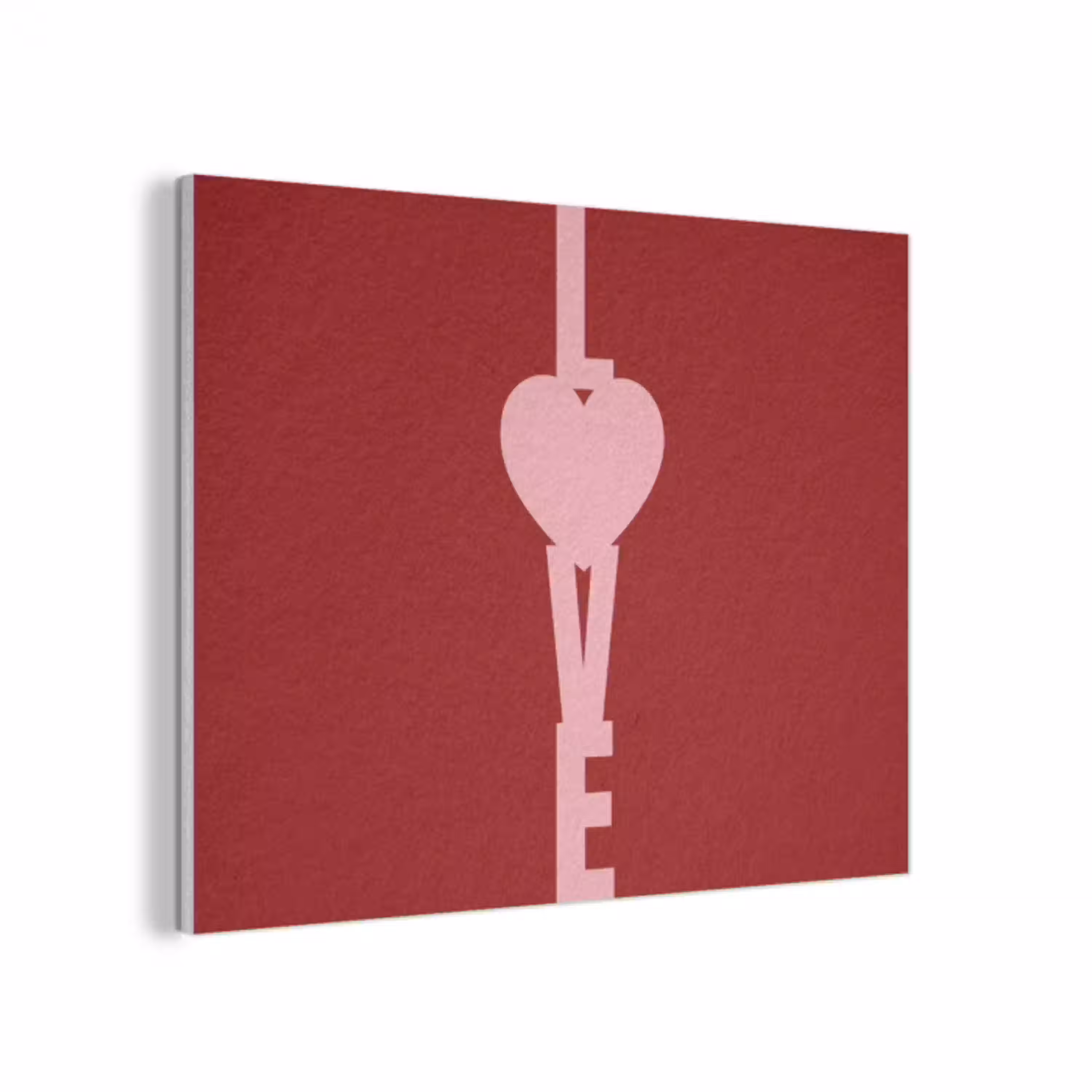 Love - Hart - Rood PET vilt klein -3d
