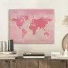 Wereldkaart - Roze - Vaag PET vilt klein -sfeer1