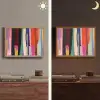 Kleurbanen - Verticaal - Kleurrijk Light Box met batterij (Wandlamp) middel -sfeer3