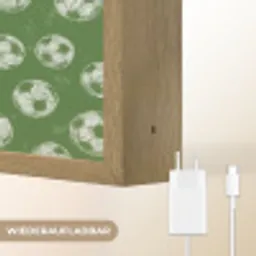 Voetbal - Sport - Groen Light Box met batterij (Wandlamp) middel 907 -USP_websiteoplaadbaarDE