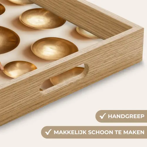 Symmetrisch - Goud - Brons - Balans Dienblad Rechthoek middel -USP_HandgreepNL