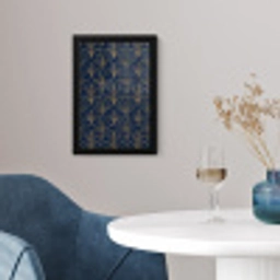 Deco - Waaier - Blauw fotolijst zwart zonder passe partout klein 224 -sfeer4