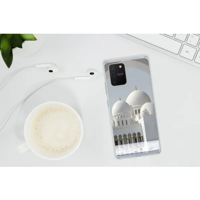 Witte koepels - Helderblauwe lucht - Islamitisch Telefoonhoesje Samsung Galaxy S10 Lite klein -oordopS10Lite