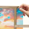 Palm - Zonsondergang - Horizon - Strand - Zee - Tropisch Light Box met batterij (Wandlamp) middel -USP_websiteprintNL