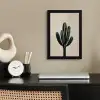 Cactus - Subtiel - Groen fotolijst zwart zonder passe partout klein -sfeer1