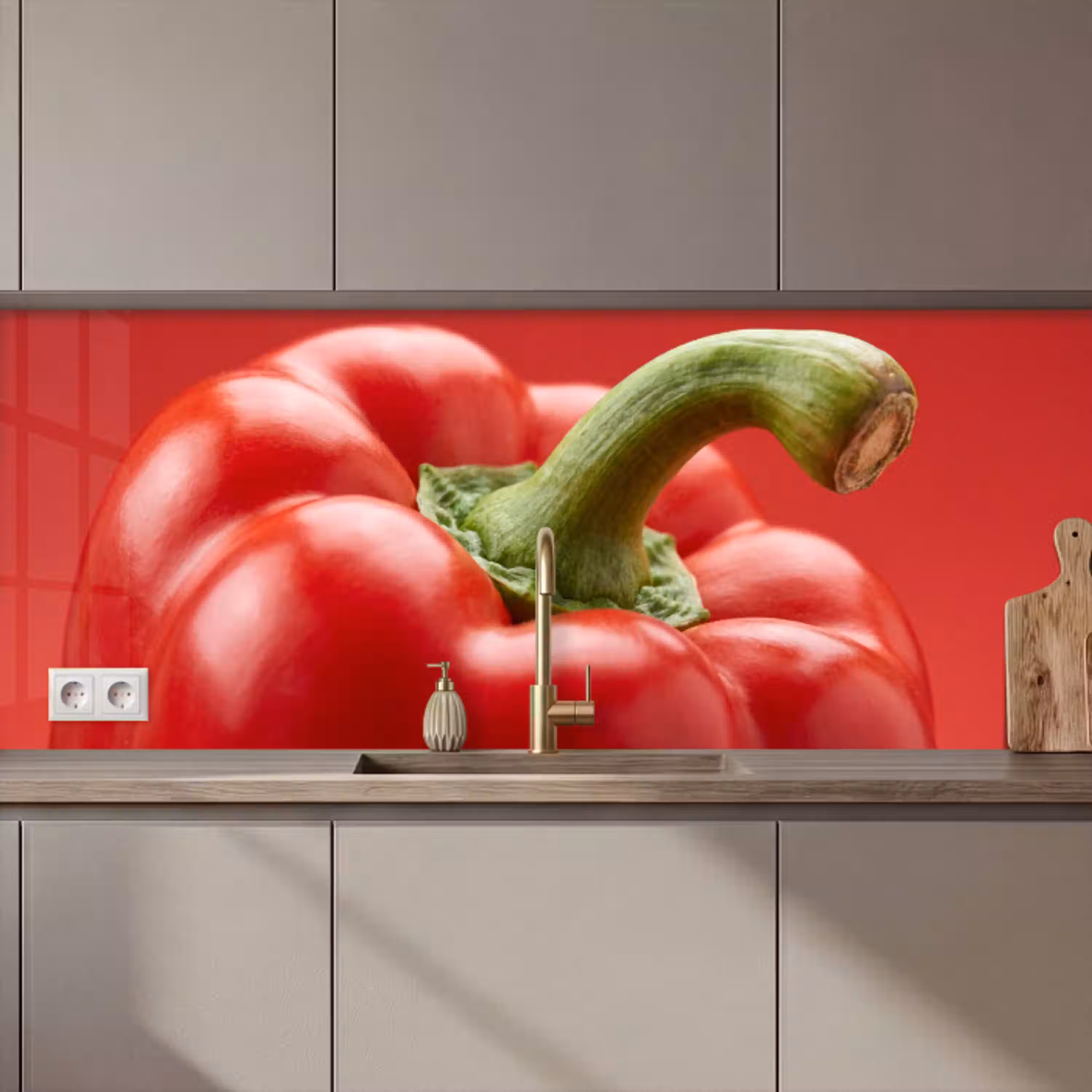Eten - Paprika - Rood keuken achterwand 2 middel zz_3dshopping